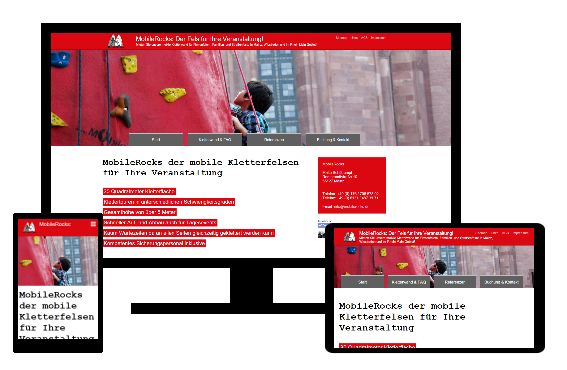 Screenshot Referenz Webdesign von MobileRocks